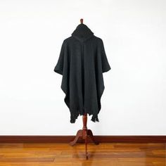 Llama Wool Unisex South American Handwoven Hooded Poncho - solid black – ECUALAMA Black Alpaca Poncho For Winter, Black Alpaca Cape For Winter, Hooded Poncho, Festival Costumes, Cooling Blanket, Colour Pattern, South American, Soft Blankets, Black Pattern