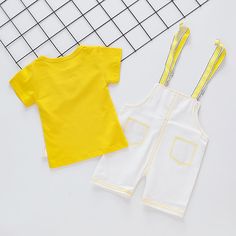 Suitable Season:Summer Thickness of clothing:Regular Package included:2 Pieces Material&Fabric:Cotton Wash Label:On the outside Keyword Tag:Baby Boy Fall Outfits Yellow Cotton Sets For Summer, Summer Cotton Sets In Yellow, Summer Cotton Yellow Sets, Summer Yellow Cotton Sets, Yellow Cotton Summer Sets, Cute Yellow Sets For Summer, White Short Sleeve Sets For Spring, Cute Yellow Summer Sets, Cute Yellow Summer Set