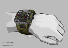 a drawing of a watch on someone's wrist