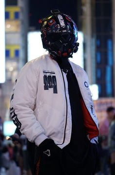 Machine56 B/TYPE56 WHITE BOMBER Cyberpunk Full Zip Men’s M Jacket (SOLD OUT) | eBay Cargo Jacket Mens, Cyberpunk Clothes, Dark Wear, Concept Clothing, Cyberpunk Fashion, Cyberpunk Style, Futuristic Fashion, Mens Khakis, Character Outfits