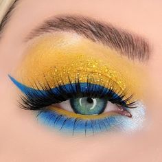 Little Mermaid Makeup, Moon Palette, Disney Eye Makeup, Uh Huh Honey, Festive Makeup, Yellow Eye Makeup, Yellow Makeup