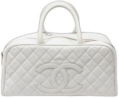 Chanel White, Louis Vuitton Keepall, Chanel Vintage, White Quilt, Vintage Bag, John Galliano, Handle Bag, Leather Top, Fashion Handbags