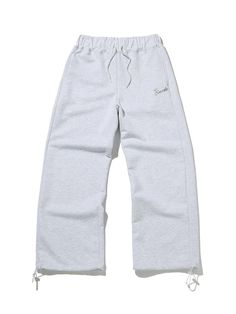 This is a comfortable and trendy pants by SUADE that is made out of high quality cotton and polyester blend fabric. With unique design detail with trendy look, it will stand out from your casual and young daily outfit.- Oversized silhouette- Elastic waistband with string- Logo embroidery detail on the side- 410 GSM sturdy fabric Trendy Gray Drawstring Sweatpants, Trendy Gray Sweatpants With Drawstring, Trendy Cotton Straight Sweatpants, Trendy Straight Cotton Sweatpants, Baggy Cotton Drawstring Sweatpants, Leisure Cotton Pants With Drawstring, Trendy Cotton Drawstring Bottoms, Elevated Casual Cotton Drawstring Pants, Trendy Wide-leg Cotton Sweatpants