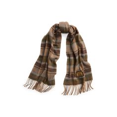 Showcasing the season’s timeless plaid pattern this Italian-made wool-blend scarf is finished with Lauren’s signature lion crest and fringed ends. Lion Crest, Polo Sport, Ralph Lauren Purple Label, S Signature, Formal Shirts, Trouser Jeans, Casual Sweatshirt, Jumpers And Cardigans, Plaid Pattern