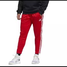 $90 Adidas Du1684 Men's Basketball Marquee Pants Adibreak/Snap Warm Up Red S. Item Is Brand New And Comes University Red Casual Bottoms For Streetwear, Casual University Red Bottoms For Streetwear, Casual Red Pants With Three Stripes, Adidas Red Casual Bottoms, Red Casual Adidas Bottoms, Adidas Red Cotton Pants, Adidas Sporty Red Bottoms, Adidas Track Pants Mens, Adidas Soccer Pants