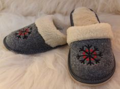 WOMENS NATURAL FELT SLIPPERS HIGH QUALITY VERY COMFORTABLE ALL SIZES About this Item Size of women's shoes: In our range of slippers you will find a large selection of sizes 35, 36, 37, 38, 39, 40, 41. UK 2, 3, 4, 5, 6, 7, 8.  Quality: The slippers are carefully hemmed to prevent chafing. High quality material ensures comfort and convenience. We offer a wide range of products for every season. In our offer you will find different models of slippers (women/men/teenagers). Various colours availabl Warm Indoor Slippers With Round Toe, Cozy Winter Slippers With Soft Sole, Comfortable Winter Slippers With Soft Sole, Closed Toe Winter Indoor Slippers, Comfortable Closed Toe Winter Clogs, Winter Closed Toe Comfortable Slippers, Winter Comfortable Closed Toe Clogs, Cozy Handmade Winter Slippers, Cozy Winter Clogs With Rubber Sole