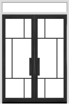 an open window with black frame and white trim on the glass, in front of a white background