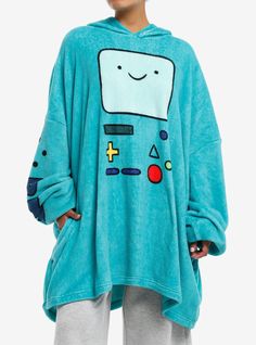 Adventure Time BMO Fuzzy Oversized Hoodie | Hot Topic