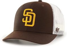 San Diego Padres '47 MLB Trucker Snapback Adjustable Hat Bucket Hat Style, Nfl Arizona Cardinals, Dog Hat, Cool Hats, Cincinnati Bengals, Texas Rangers, Baltimore Orioles, Cincinnati Reds