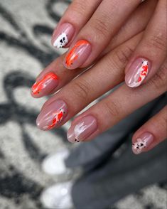 Japanese Inspired Nail Art, Coy Fish Nail Art, Shrimp Nail Art, Koi Nail Art, Nail Art Fish, Coy Fish Nails, Fish Nail Designs, Nails With Fish, Fish Nails Designs