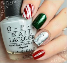 Fingernail Designs, Christmas Mix, Holiday Nail Art, Get Nails, Xmas Nails, Christmas Nail Art, Holiday Nails