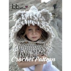 Tenderhearted Lion Hooded Cowl - PATTERN ONLY - Crochet - size Toddler, Child… Hooded Cowl Pattern, Baby Poncho, Hooded Cowl, Hippie Crochet, Crochet Kids Hats, Crochet Size, Scarf Crochet, Cowl Pattern, Crochet Cowl