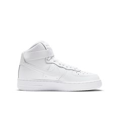 Nike Air Force 1 High LE GS 'Triple White' DH2943-111 Casual White Scratch-resistant High-top Sneakers, White Scratch-resistant Basketball Shoes For Streetwear, White Scratch-resistant Mid-top Sneakers, Nike High-top Scratch-resistant Sneakers, White High-top Scratch-resistant Basketball Shoes, Scratch-resistant Synthetic High-top Sneakers For Streetwear, Classic White Sneakers For School, Casual White Scratch-resistant Sneakers, White Scratch-resistant Lace-up Sneakers