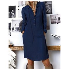 Season:Summer,Spring; Fabric:Polyester; Sleeve Length:Long Sleeve; Look After Me:Machine wash; Gender:Women's; Style:Basic,Modern; Elasticity:Inelastic; Occasion:Daily,Weekend; Fit Type:Loose Fit; Dresses Type:Shirt Dress,White Dress; Pattern:Plain; Design:Buttons,Pocket; Neckline:Shirt Collar; Front page:FF; Listing Date:05/29/2024; Production mode:External procurement; Bust:; Length:; Sleeve:; Fit US Size:null; Fit UK Size:null; Fit EU Size:null; Dress Length Type:Midi Dress; Print Type:non-pr White Dress Shirt Women, Shirt Dress Midi, Dress Shirt Dress, White Dress Shirt, Long Linen Dress, Boho Chic Dress, White Cotton Dress, Cotton Linen Dresses, Plain Dress