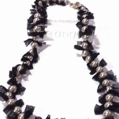 Neiman Marcus Lee Angel Glass Pearl Bead Black Mesh Long Necklace Nwt 450.00 Lobster Closure Statement Necklace Slightly Heavy Piece Rich Elegant Stunning Classic Timeless Neiman Marcus Jewelry, Backdrops Necklace, Multicolor Earrings, Lace Necklace, Costume Necklaces, Gold Chain With Pendant, Back Necklace, Pearl And Diamond Earrings, Gold Bead Necklace