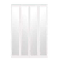 a white sliding door on a white wall