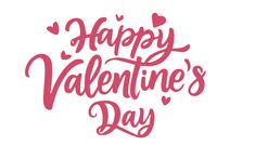 Happy Valentine's Day Lettering red Text stock illustration Free Vector Graphic Stock Illustration