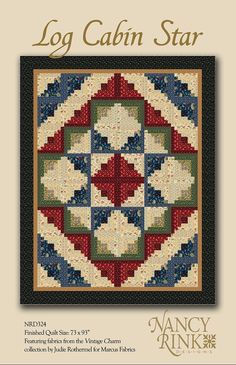 the log cabin star quilt pattern