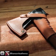 The warm weather has @hansonleatherco thinking about camping and they’re getting prepared with this beautifully simple ax sheath and strike guard. Keeps your hands safe and gives your camping gear a nice upgrade. Head on over to their Instagram to see what other pieces they can wow you with!⠀⠀⠀⠀⠀⠀⠀#thankyou #bestcustomers #shoplocal #shopMN #mnmaker #camping #leatherwork #leathercraft #leatherworking #leather #sheath #stitching  #Regram via @theleatherguymn Leather Ideas, Leather Sheath, Camping Gear, Tap Shoes, Warm Weather, Dance Shoes