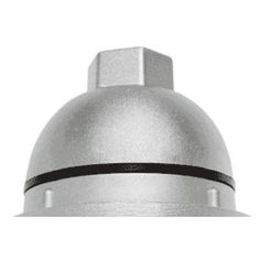 an aluminum light fixture on a white background