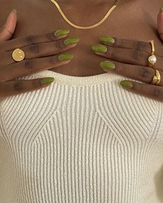 Dark Skin Nail Polish, Colors For Dark Skin, Cute Nails For Fall, Fall Nail Colors, Dope Nails, Green Nails