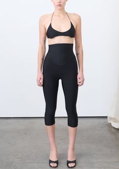 Sculpted, ultra high-waisted leggings with corset-seam waist. AVAILABLE FOR IMMEDIATE SHIPPING DETAILS:- Cropped- Pull-on style COLOR: Black SIZE & FIT: Model is 32 bust, 25 waist, 38 hip and wearing a size S. CARE INSTRUCTIONS: Machine wash cold. Air dry. Do not machine dry. Cold Air, High Waisted Leggings, Air Dry, Fashion Inspo Outfits, Fitness Models, Care Instructions, Fashion Inspo, High Waisted, Leggings