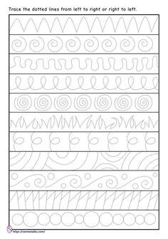 Trace the dotted lines from left to right, or right to left. Download: Tracing Lines Worksheet- Fine Motor Skills (PDF) Explore:... Tracing Kindergarten, Fine Motor Skills Worksheets, Motor Skills Worksheets, Fine Motor Skills Tracing, Lines Worksheet, Line Tracing Worksheets, Line Tracing, Tracing Lines