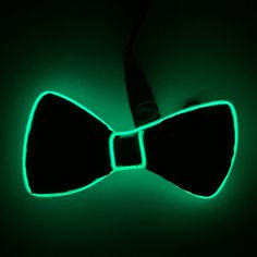 "Material: The bow ties are made of a soft satin material. There is a small black metal clasp on the satin neck band to adjust the sizing. The el wire is carefully stitched onto each pack making it durable and long lasting!  Bow Tie Color: Black  Color Options: Blue, White, Lime Green Yellow, Green, Orange, Purple and Pink with  3 modes: on, blinking and off.  The power pack can be tucked into your clothing.  Bow Tie Size: Approx. 5\"Length x 2 ½\"Height   Adjustable Strap: These bowties can fit Neon Party Decorations, Yellow Bow Tie, Glow Birthday, Green Bow Tie, El Wire, Felt Cowboy Hats, Day Glow, Bachelorette Outfits, Power Pack