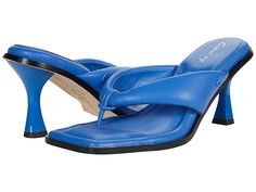 Circus by Sam Edelman Skeet - Women's Shoes : Cobalt Sky : The Circus by Sam Edelman Skeet gives you the effortless unity of sandal and heel. Easy wear combined with a cushioned insole gives you a stylish look that'll keep your feet supported throughout the day. Slip-on sandal features stylish synthetic upper with thong strap and faux-leather toe post. Synthetic lining with cushioned insole provides comfort and support. Open, square toe. Rubber outsole with wrapped kitten heel. Circus by Sam Ede The Circus, Kitten Heel, Easy Wear, Sam Edelman, Slip On Sandal, Character Shoes, Cobalt, Circus, Women's Shoes