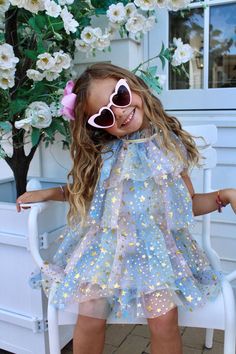 Pastel Stars Dress Pastel Stars, Stars Dress, Enchanting Dress, Whimsical Dress, Magnolia Baby, Tier Dress, Pastel Tie Dye, Romper And Jacket, Rainbow Dress