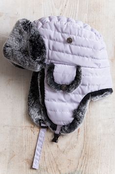 Children's Quilted Trapper Hat with Rex Rabbit Fur | Overland Winter Cap With Plush Lining, Faux Fur Hats With Plush Lining For Cold Weather, Faux Fur Hat With Plush Lining For Cold Weather, Faux Fur Lined Cap For Cold Weather, Cold Weather Cap With Faux Fur Lining, Plush Lined Cap For Cold Weather, Windproof Winter Hats For Outdoor, Windproof Hats For Outdoor Winter Wear, Insulated Hats For Winter Sports