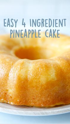 a bundt cake sitting on top of a white plate