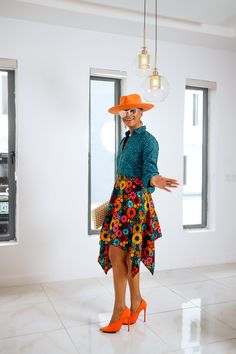 Muna Set is Back!!! Bestseller alert! High waist asymmetrical skirt. Pockets? Yes Long sleeve crop zip up shirt. Cotton African prints. Top is soft lined. Skirt is unlined. Model wears a size S and is 5’ 9 Skirt has a back zipper. Sold as a set. Hat from Anchiel.com Muna set is a bestseller and has sold out 6x already, pre-order the VS3 version now before it's gone. Disclaimer: Ace Kouture is committed to bringing you 100% REAL & Authentic African Fashion. ALL of our items are created with texti Zip Up Shirt, Ankara Skirt, Skirt Pockets, Cruise Collection, Cropped Zip Up, African Prints, Lined Skirt, Asymmetrical Skirt, Wax Print