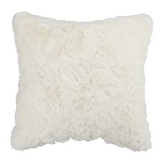 a white fluffy pillow on a white background