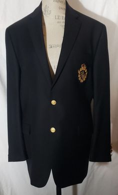 #ad Top Rated Rare! Lauren Ralph Lauren Men's 100% Wool LRL Crest Black Sport Coat - 42R, Fashion Mens Suit Long Sleeve Uniform Style Formal Suits, Formal Long Sleeve Uniform Style Suits, Formal Long Sleeve Uniform Suits, Tailored Business Uniform Outerwear, Black Winter Uniform Style Blazer, Winter Uniform Style Black Blazer, Formal Black Uniform Outerwear, Black Formal Uniform Outerwear, Black Uniform Style Formal Outerwear