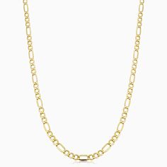 Florentine Figaro Necklace – Oradina Everyday Gold Jewelry, Everyday Jewelry Gold, Figaro Necklace, Country Rings, Mens Chain Necklace, Figaro Chains, Figaro Chain, Diamond Rings Bands, Chain Anklet