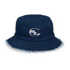 Ready for your next streetwear staple? This denim bucket hat with a distressed brim is a real statement piece—with the comfort of 100% cotton to boot. It’s an on-trend style that’ll be sure to get you a ton of compliments. • 100% cotton • Denim look • Classic brim with distressed look • 4 sewn eyelets on the sides of the hat • 2-panel design This product is made especially for you as soon as you place an order, which is why it takes us a bit longer to deliver it to you. Making products on demand Flat Brim Bucket Hat For Spring Streetwear, Washed Cotton Bucket Hat With Curved Brim, Urban Style Cotton Bucket Hat For Summer, Urban Cotton Bucket Hat For Summer, Casual Short Brim Hat For Streetwear, Casual Brimmed Hat, Cotton Wide Brim Hat For Streetwear, Wide Brim Cotton Hat For Streetwear, Casual Wide Brim Bucket Hat