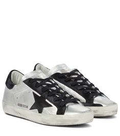 Golden Goose Black, Shoes Wishlist, Goose Sneakers, Shoe Wishlist, Golden Goose Sneakers, Golden Goose Shoes, Super Star, Suede Sneakers, Black And Silver