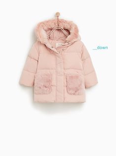 DOWN JACKET WITH POCKETS Chic Kids, Blue Jean Outfits, Streetwear Jackets, Winter Baby Clothes, Baby Coat, Jacket With Pockets, Zara Girl