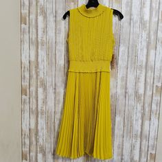 New With Tags Nanette Lepore Stretch Knee Length Dress Size 4 Has Some Stretch Really Nice Heavy Material Color Mustard Yellow/Golden Cyprus Lining Under Outer Skirt No Stains No Rips Please Check The Pictures For Better Description And Measurements. Mustard Yellow Color, Nanette Lepore Dress, Nanette Lepore, Cyprus, Knee Length Dress, Mustard Yellow, Yellow Color, Mustard, Knee Length