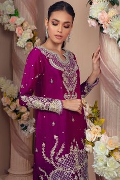 Ace | Pakistani Designer Outfit | Sarosh Salman Designer Outfit, Shirt Pant, Neck Designs For Suits, Pure Chiffon, Hand Work Embroidery, Color Tones, Pakistani Designers, Text Box, Dye Shirt