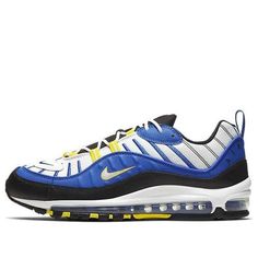 Nike Air Max 98 'Racer Blue' 640744-400 (SNKR) Sporty Blue Nike Air Max For Running, Blue Nike Air Max Sports Shoes With Cushioned Footbed, Blue Nike Air Max With Cushioned Footbed For Sports, Nike Air Max Blue Sports Shoes With Cushioned Footbed, Sporty Blue Nike Air Max For Sports, Blue Nike Air Max Breathable Streetwear, Nike Casual Running Shoes For Sports Events, Casual Nike Running Shoes For Sports Events, Blue Nike Air Max For Sports