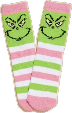 Playful Green Winter Socks, Playful Green Socks For Stocking Stuffers, Cute Green Socks For Stocking Stuffers, Green Novelty Socks For Winter, Grinch Design, Sneaker Heels Wedges, Boutique Trends, University Of South Carolina, University Of Oklahoma