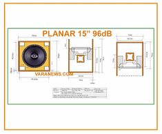 the plan for an outdoor speaker system with two different speakers, one in yellow and one in black