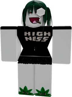 a paper doll made to look like a girl with green hair and black shirt on