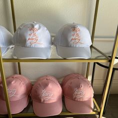 Super Cute Bachelorette Weekend Baseball Caps. I Own A Bridal Shop And Have These For Sale. 18 White “Wife Of The Party” 19 Pink “The Party” White Fedora Hat, Wife Of The Party, White Fedora, Pink Bucket Hat, French Beret Hat, Wife Mom Boss, Straw Fedora Hat, French Beret, Floppy Sun Hats