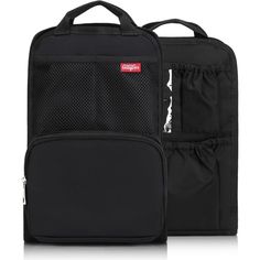 two black backpacks sitting next to each other