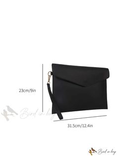 Bird in Bag - Black Envelope Clutch Bag Black Envelope, Black Envelopes, Envelope Clutch Bag, Adjustable Bag, Envelope Bag, Envelope Clutch, Square Bag, Style Elegant, Black Pattern