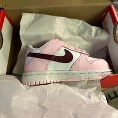 Never Worn Nike Dunk. The Nike Dunk Low Td “Pink Foam” Is The Toddler Sizing Of The Retro Basketball Shoe With Eye-Catching Pink Accents. The “Pink Foam” Is Complete With A White Leather Base Contrasted With Pink Foam Leather Overlays. Nike Dunk Pink Foam, Pink Round Toe Skate Shoes For Streetwear, Casual Pink Skate Shoes With Rubber Sole, Cute Pink Low-top Sneakers, Pink Synthetic Lace-up Skate Shoes, Pink High-top Synthetic Skate Shoes, Sporty Pink High-top Skate Shoes, Cute Pink Sneakers For Streetwear, Pink Synthetic Casual Skate Shoes