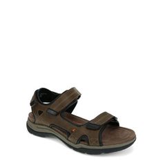 Ozark Trail brings you an all-terrain river sandal for men that offers excellent traction with superior support. The gel-infused memory foam footbed is super comfortable, and the three straps all adjust for the best fit. This water-friendly shoe has quick dry materials and is ready for an outdoor adventure! Size: 8.  Color: Brown.  Gender: male.  Age Group: adult. Drama Free Zone, Garden Clogs, Drama Free, Ozark Trail, Slipper Sandals, Sport Sandals, Brown Sandals, Clogs Shoes, Mens Sandals